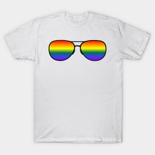 Sunglasses Rainbow Pride gift idea T-Shirt